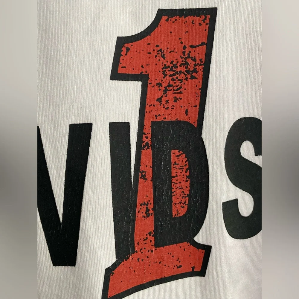 Harley-Davidson White Tee with Brick Red Orange and Black Design L - Picture 4 of 4